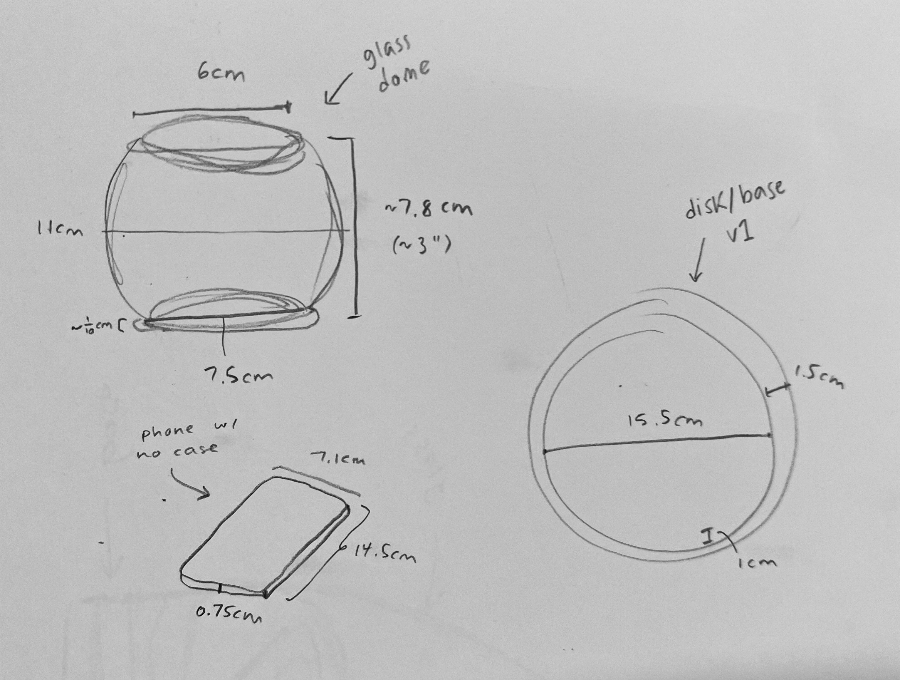 Prototype sketches and ideation